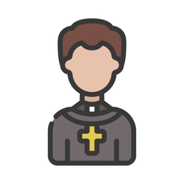 Rahip simgesi vektör illüstrasyon tasarımı