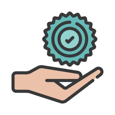 Onay simgesi vektör illüstrasyon tasarımını ver