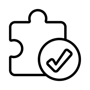 Tamamlanmış Çözüm düz simgesi, vektör illüstrasyonu 