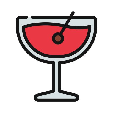 Kokteyl içeceği izole edilmiş simge tasarımı