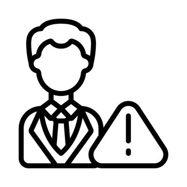 Kriz Yöneticisi Erkek ikon vektör illüstrasyon tasarımı