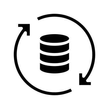 Veri Eşzamanlama simgesi, vektör illüstrasyonu   