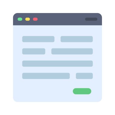 Web Formu modern simgesinin vektör illüstrasyonu