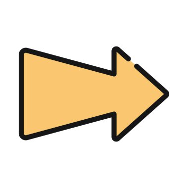  Sağ yön ok ikonu vektör illüstrasyonu 