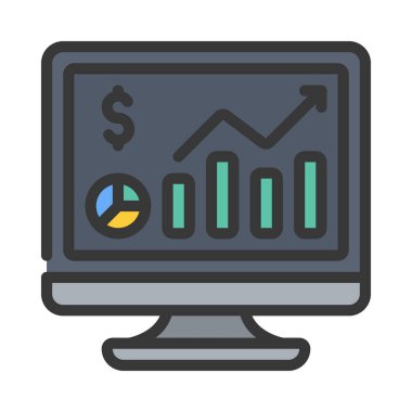 analitik düz vektör simgesi
