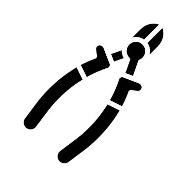 Tel Kesiciler düz simge, vektör illüstrasyonu 