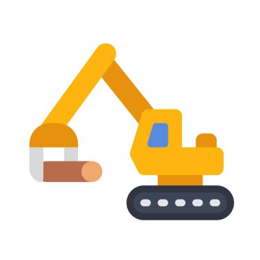 Kazıcı Ağaç Kesen ikonu. vektör illüstrasyonu.