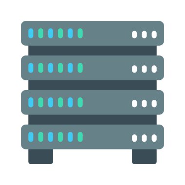 Sunucu. Web simgesi basit illüstrasyon