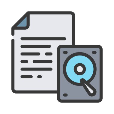 Belge Yedekleme simgesi, vektör illüstrasyonu  