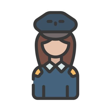 Pilot web simgesi vektör illüstrasyonu