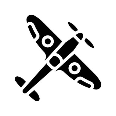 Spitfire Uçak vektör çizimi tasarımı