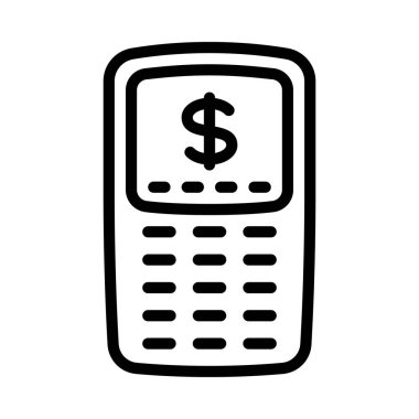 Kart Makinesi düz simgesi, vektör illüstrasyonu 