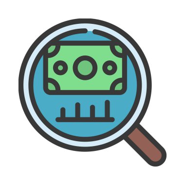 finansal analiz simgesi, vektör illüstrasyonu  