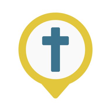 Kilise ikonu vektör çizimi tasarımı