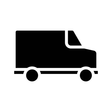 Van simgesi, vektör illüstrasyonu basit tasarım