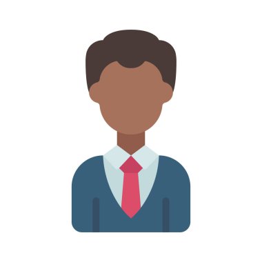 Beyaz arkaplanda iş adamı simgesi vektör illüstrasyonu 