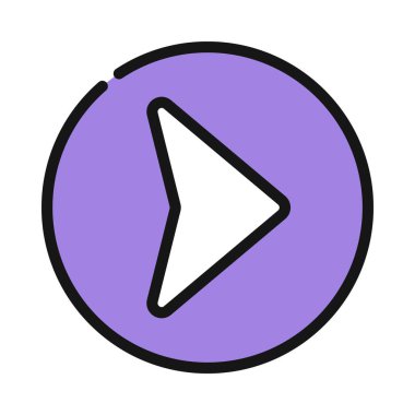  Sağ yön ok ikonu vektör illüstrasyonu 