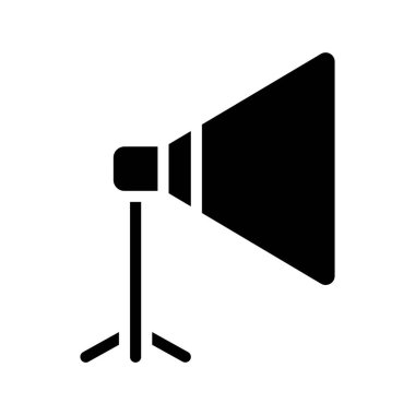 Işıklandırma Softbox düz simgesi, vektör illüstrasyonu 