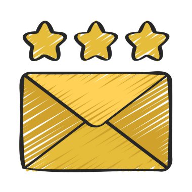 E- posta Gözden Geçir, Beyaz Arkaplanda İzole Edilmiş Simge 