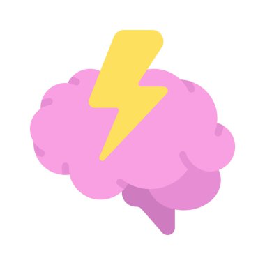 Zihinsel Stres düz simgesi, vektör illüstrasyonu 