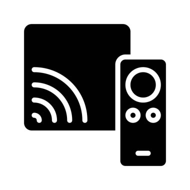 Akıllı TV Kutusu ikon vektör illüstrasyon tasarımı