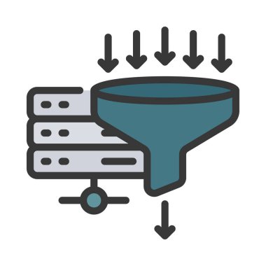 Düz simge, vektör illüstrasyonunu sınırla 
