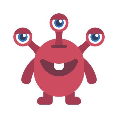 canavar çizgi film izole tasarım vektör çizimi