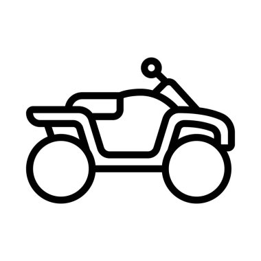 Dörtlü Bisiklet yassı simgesi, vektör illüstrasyonu 