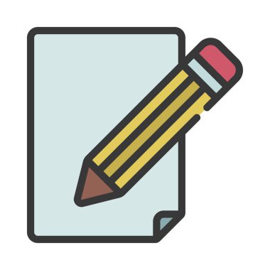 Kağıt Çizimi Simgesi Basit vektör illüstrasyonu 