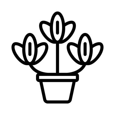 Laleler düz simge, vektör illüstrasyonu 