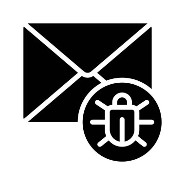 Hata ile E- posta, Beyaz Arkaplanda Ayırılmış Simge 