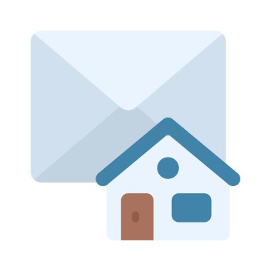 Ev E- posta Simgesi, Vektör İllüstrasyonu