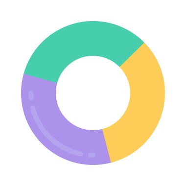 Grafik Grafiği Düz Simge Çemberi Turtası