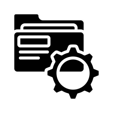 Dizin Yönetimi simgesi, vektör illüstrasyonu 