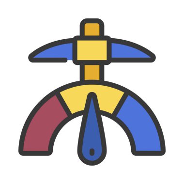 Madencilik Zorluğu ikon vektör çizimi tasarımı