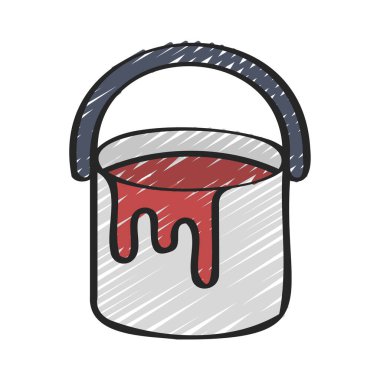 Boya Kovası Web simgesi vektör çizimi