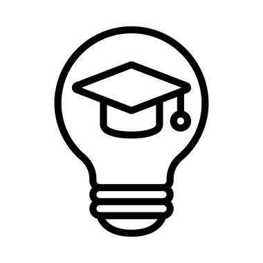 Eğitimsel Fikir düz ikon vektör çizimi 