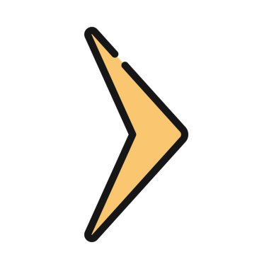  Sağ yön ok ikonu vektör illüstrasyonu 