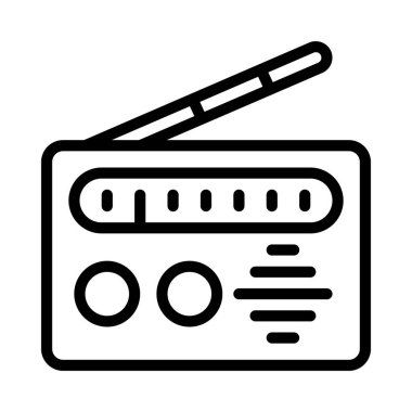 radyo simgesi, vektör illüstrasyonu basit tasarım