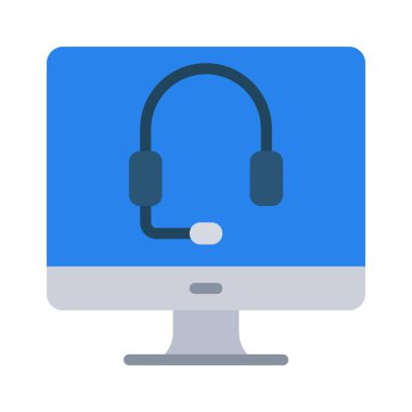 Çevrimiçi Destek Web simgesi vektör çizimi