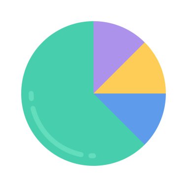 Grafik Grafiği Düz Simge Çemberi Turtası