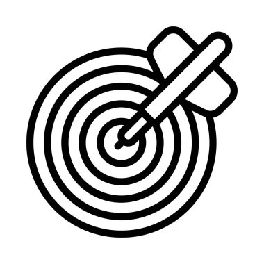 hedef simgesi. Kişisel ve ticari kullanım için vektör illüstrasyonu