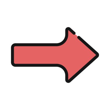  Sağ yön ok ikonu vektör illüstrasyonu 