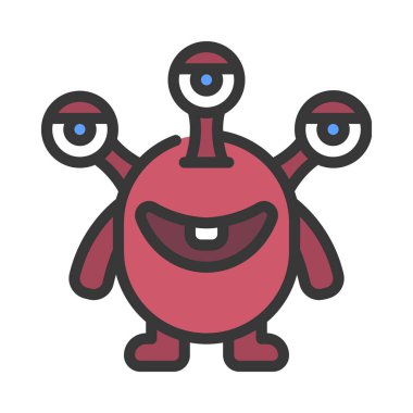 Üç Göz Canavarı 'nın sevimli çizgi filmi. 