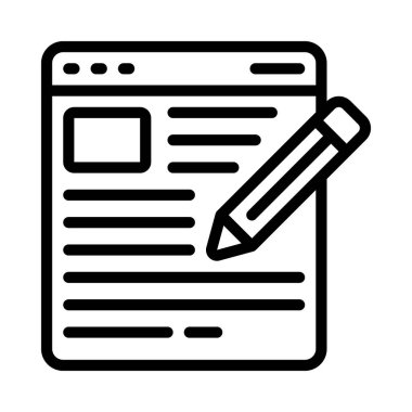 Content Writing  vector icon design