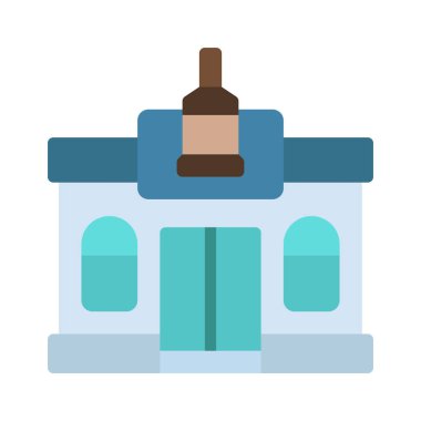 çubuk düz simgesi, vektör illüstrasyonu 