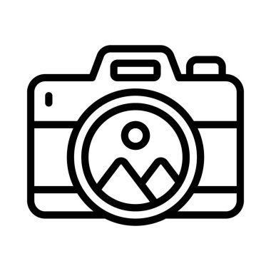  Seyahat Fotoğrafçısı ikon vektör illüstrasyonu