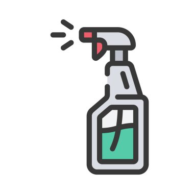 Dezenfektan düz simge, vektör illüstrasyonu 