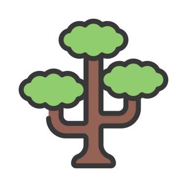 vektör ağacı simgesi illüstrasyonu