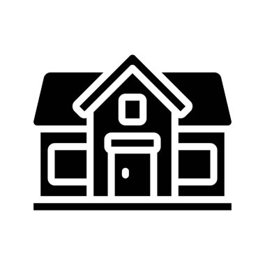 Basit ev simgesi vektör illüstrasyonu